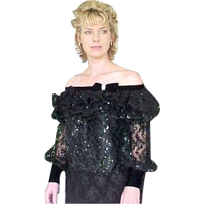 Neiman Marcus After Five Black Sequin Top Elegant Neiman Marcus After Five Black Sequin Top Elegant
