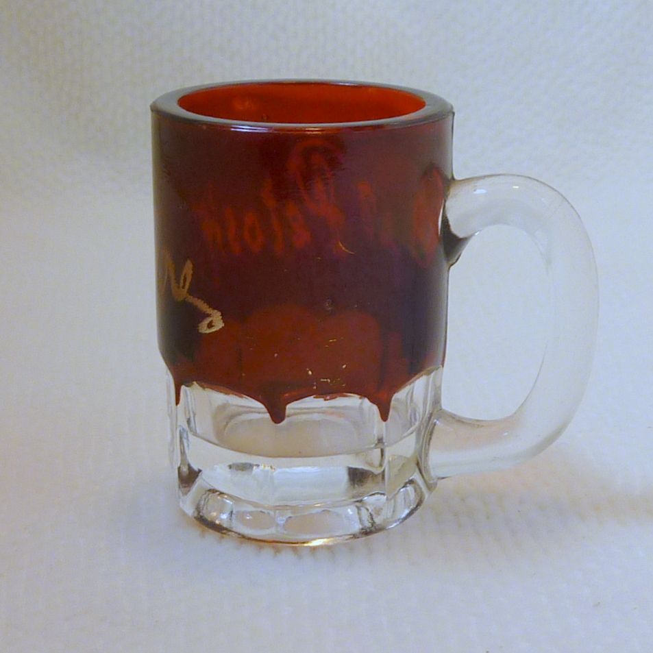 Ruby Red Shot Glass 1930's Ruby Red Shot Glass 1930's
