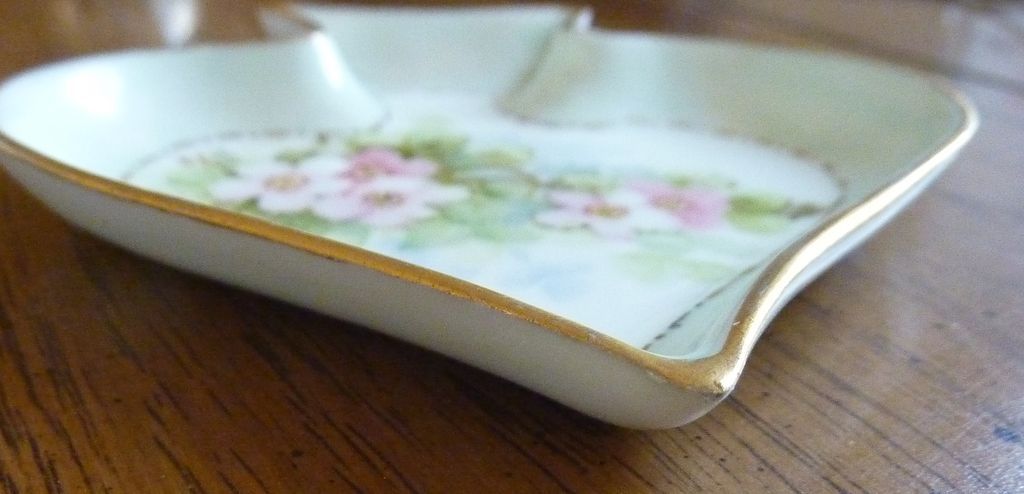 Spade Shape Limoges La Seynie China Trinket Dish Spade Shape Limoges La Seynie China Trinket Dish