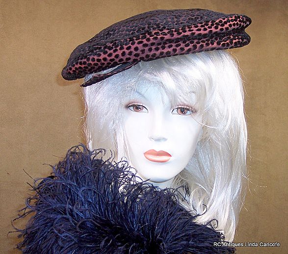 Vintage 1940's French Paris oversize newsboy design hat Chocolate dream Vintage 1940's French Paris oversize newsboy design hat Chocolate dream