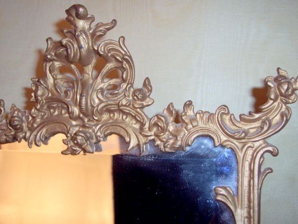 Antique Victorian luxury easel back ornate beveled table mirror Antique Victorian luxury easel back ornate beveled table mirror