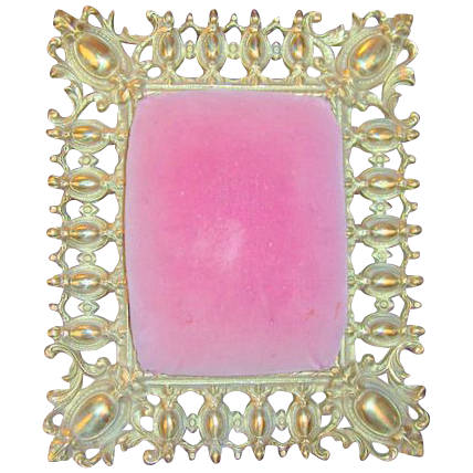 Antique ornate easel back brass frame make do perfect to display jewelry and more Antique ornate easel back brass frame make do perfect to display jewelry and more