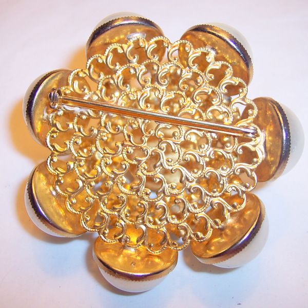 Vintage costume jewelry huge cabochons brooch Vintage costume jewelry huge cabochons brooch