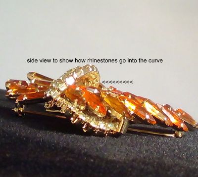 Large vintage brooch earrings demi lemon and honey rhinestones Large vintage brooch earrings demi lemon and honey rhinestones