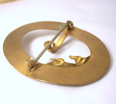 Large Antique Victorian buckle brooch with lizard serpent snake Large Antique Victorian buckle brooch with lizard serpent snake
