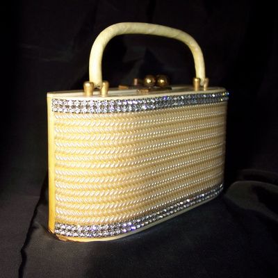 Vintage rhinestones glamour Lucite Wiesner handbag major BLING Vintage rhinestones glamour Lucite Wiesner handbag major BLING