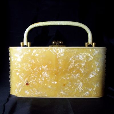Vintage rhinestones glamour Lucite Wiesner handbag major BLING Vintage rhinestones glamour Lucite Wiesner handbag major BLING