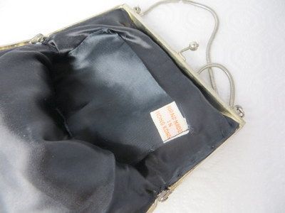 Vintage minaudiere purse hand set rhinestones on black fabulous major bling Vintage minaudiere purse hand set rhinestones on black fabulous major bling