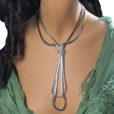 Vintage Monet jewelry snake chain lariat necklace ultra fine fashion chic Vintage Monet jewelry snake chain lariat necklace ultra fine fashion chic