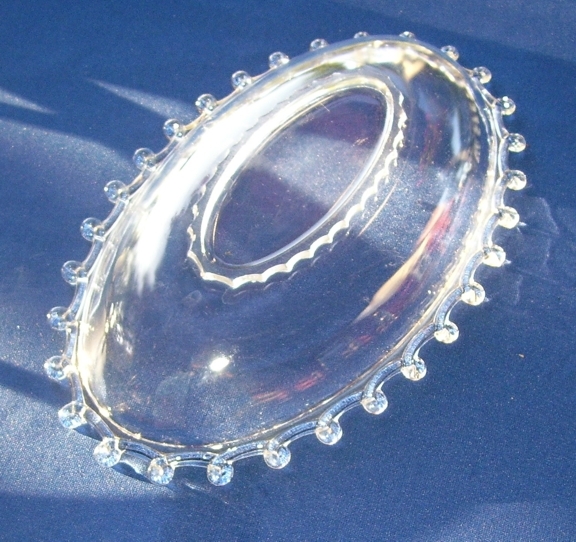 Heisey Lariat Oval Glass Serving Bowl and Under Plate Heisey Lariat Oval Glass Serving Bowl and Under Plate