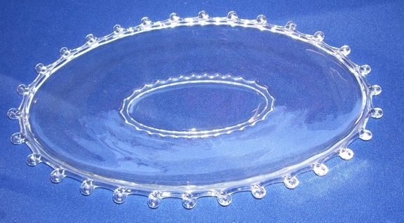 Heisey Lariat Oval Glass Serving Bowl and Under Plate Heisey Lariat Oval Glass Serving Bowl and Under Plate