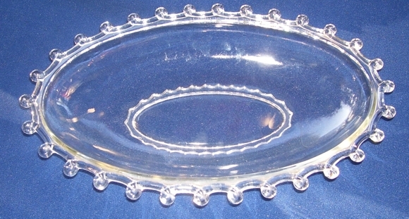 Heisey Lariat Oval Glass Serving Bowl and Under Plate Heisey Lariat Oval Glass Serving Bowl and Under Plate