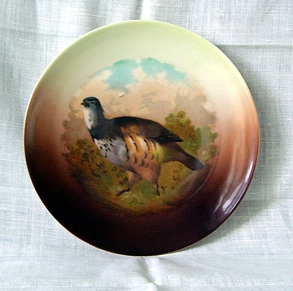 Bavarian Hanging Bird Plate Quail Bavarian Hanging Bird Plate Quail