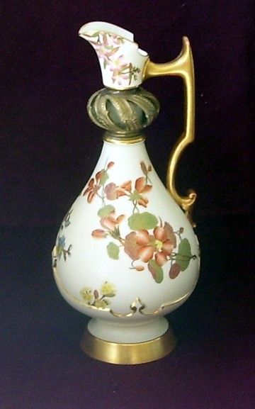 Stunning Royal Worchester English Bisque With Gold Ewer or Pitcher Stunning Royal Worchester English Bisque With Gold Ewer or Pitcher