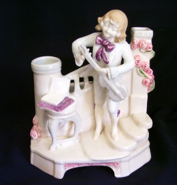 Victorian China Fireplace Pipe,Tobacco and Match Holder Spill Victorian China Fireplace Pipe,Tobacco and Match Holder Spill
