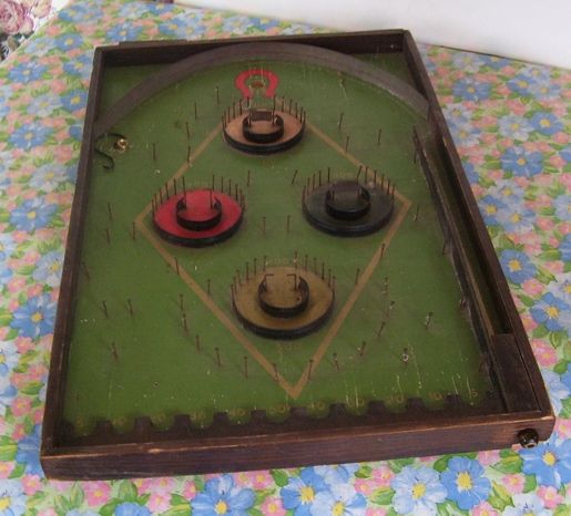 Lindstrom's Antique Horseshoe Marbles Ping Pong Disc Game "Works Lindstrom's Antique Horseshoe Marbles Ping Pong Disc Game "Works