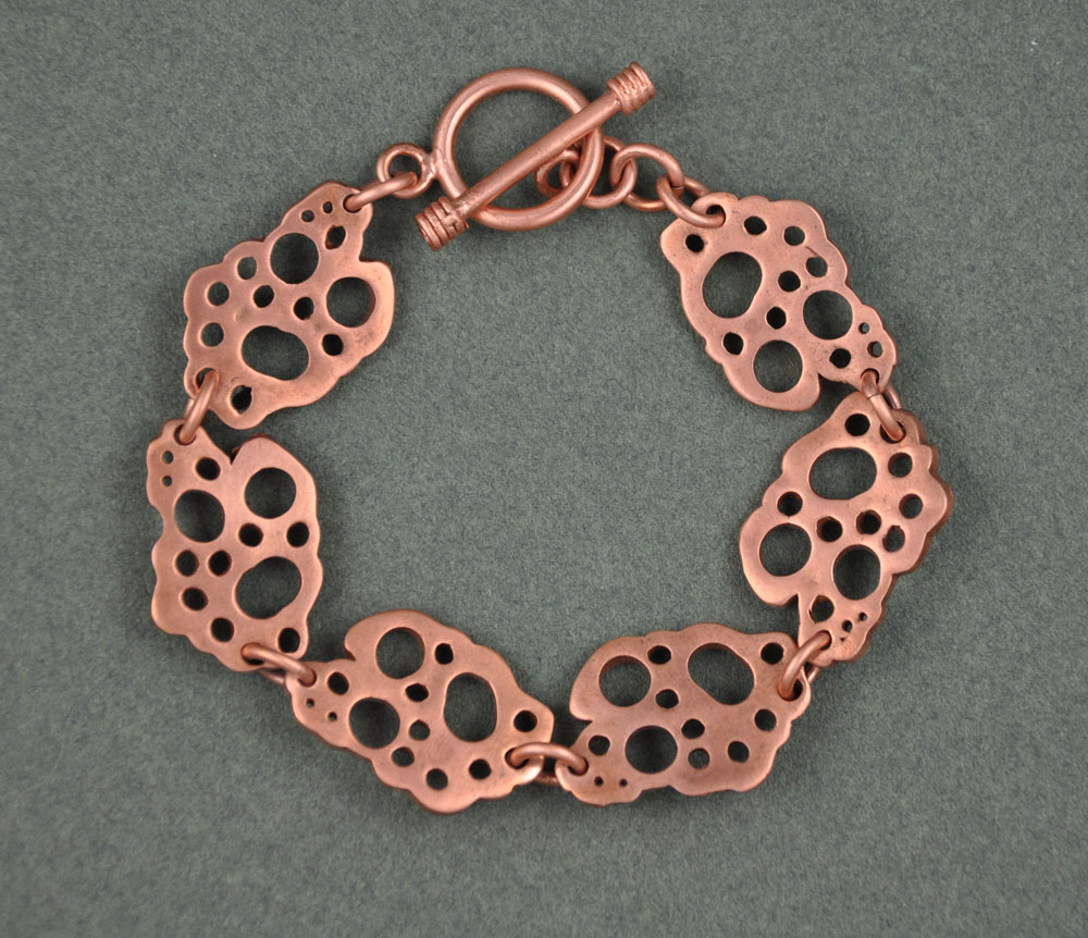 One of a kind Copper Bracelet with a Toggle Clasp One of a kind Copper Bracelet with a Toggle Clasp