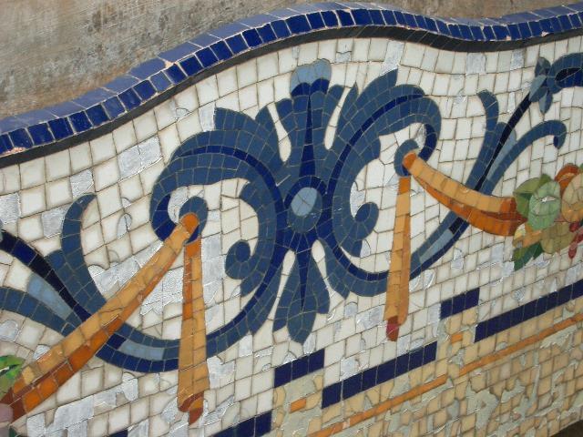 Art-Nouveau period Tiled Planter from a park in Barcelona, Spain. Art-Nouveau period Tiled Planter from a park in Barcelona, Spain.