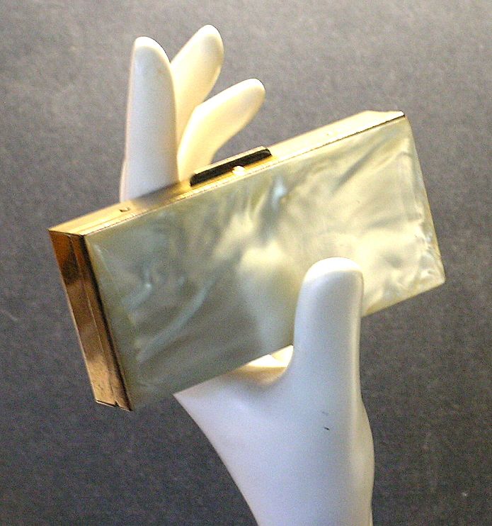 Vintage Cigarette Case Wiesner Mother of Pearl Gold Tone Metal Mid Century Vintage Cigarette Case Wiesner Mother of Pearl Gold Tone Metal Mid Century