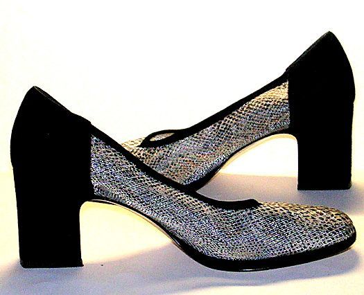 Vintage Amalfi Designer Shoes Black Suede Leather Mesh Italy Vintage Amalfi Designer Shoes Black Suede Leather Mesh Italy