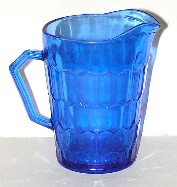 Depression Glass Hazel Atlas Creamer Honeycombe Pattern Ritz Blue Depression Glass Hazel Atlas Creamer Honeycombe Pattern Ritz Blue