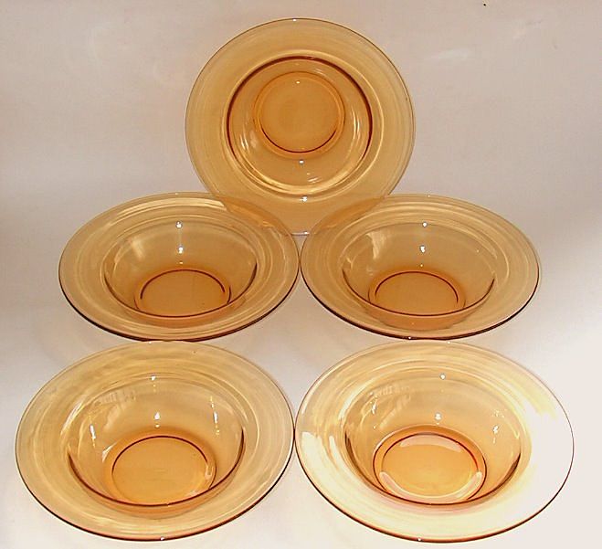 Vintage Glass Cambridge Elegant Depression Bowls Cereal Dessert Topaz Vintage Glass Cambridge Elegant Depression Bowls Cereal Dessert Topaz