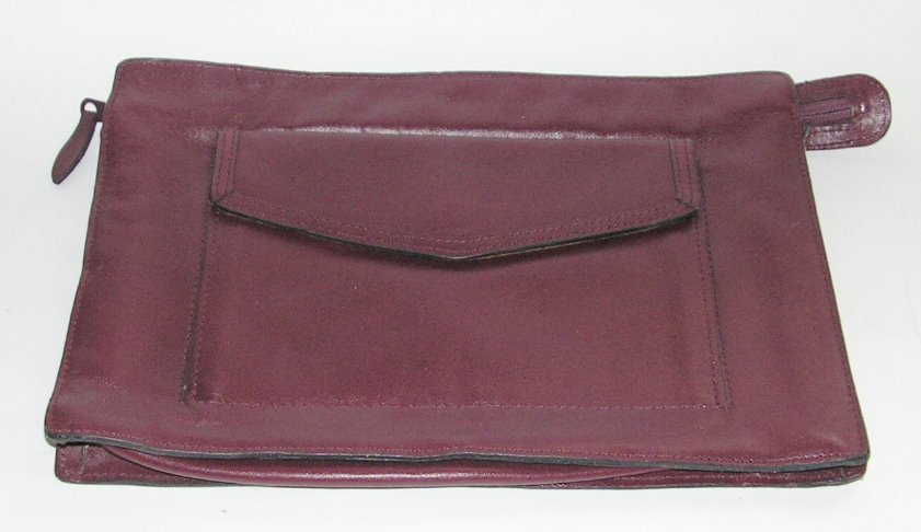 Vintage Leather Clutch Purse Burgundy Maroon Handbag Vintage Leather Clutch Purse Burgundy Maroon Handbag