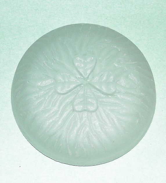3 leaf clover green depression glass