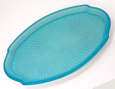 Glass Vanity on Tiffin Glass Vanity Perfume Tray From The Milady Vanity Set In Aqua Or