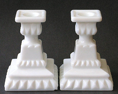 Westmoreland Milk Glass Candlesticks Wedding pattern Westmoreland Milk Glass Candlesticks Wedding pattern