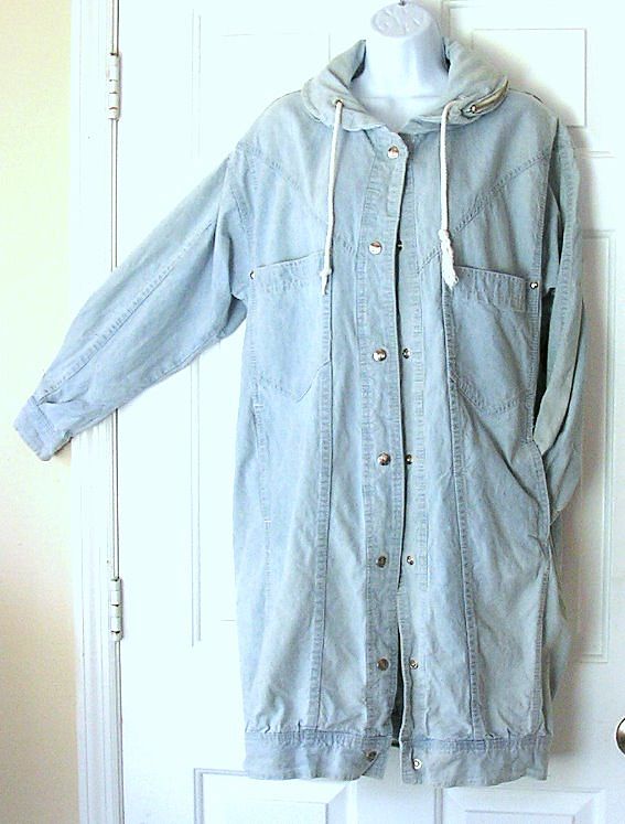 Vintage Jacket Blue Denim Hoodie Coat Andy Johns Vintage Jacket Blue Denim Hoodie Coat Andy Johns