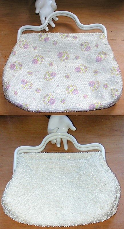 Vintage Reversible Handbag Bubble Beaded Purse Vintage Reversible Handbag Bubble Beaded Purse