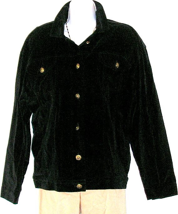 Vintage Jacket Bomber Black Velveteen Cotton La Costa Spa Eighties Vintage Jacket Bomber Black Velveteen Cotton La Costa Spa Eighties