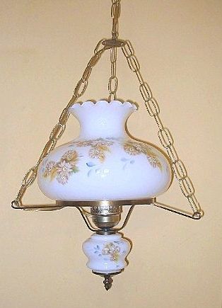 Hurricane Lamps Sale on Electric Hurricane Swag Lamp With Painted Flowers Wheat From