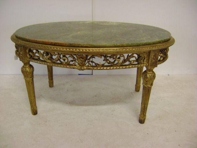 French Gilt Marble Top Table French Gilt Marble Top Table