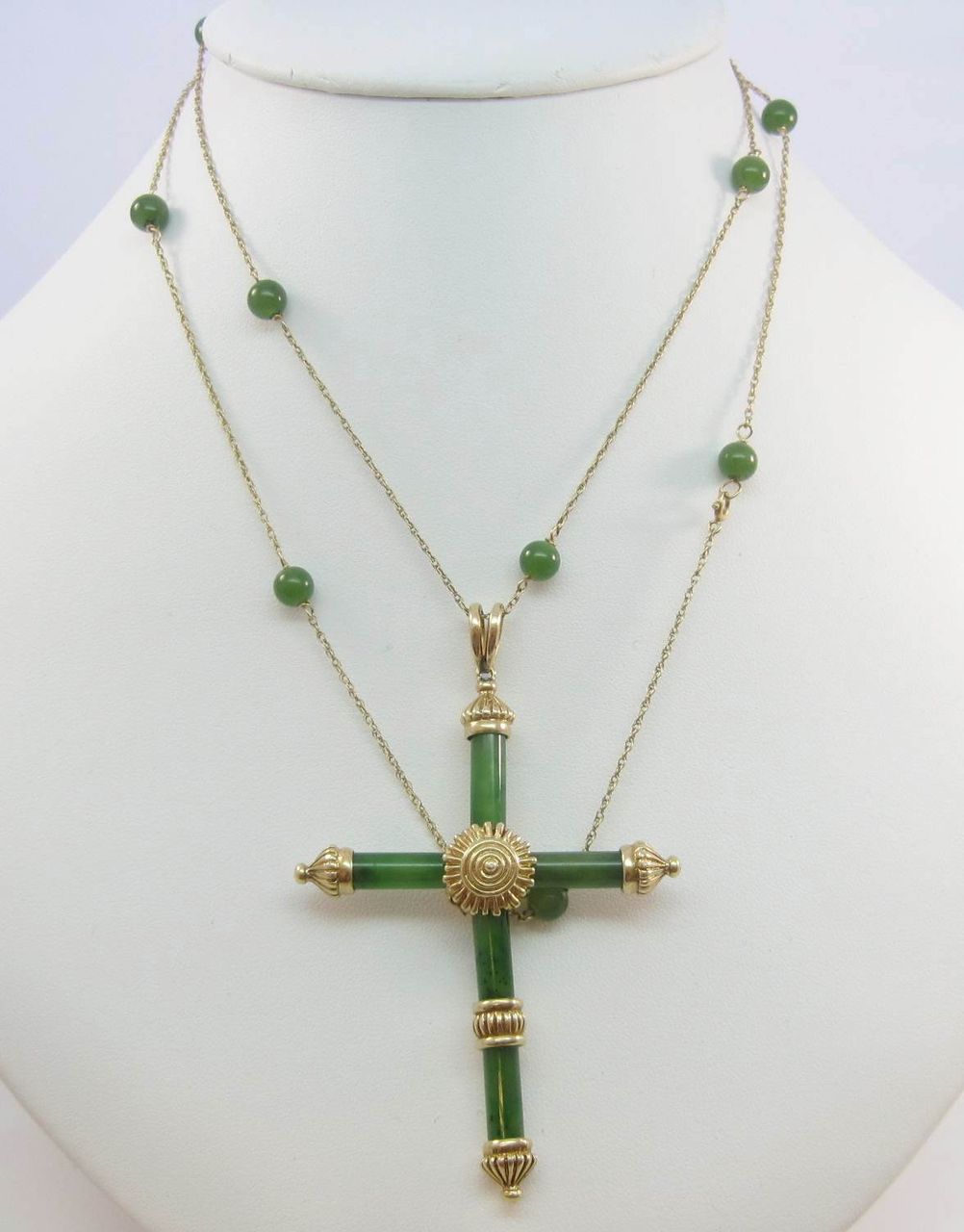 Jade Cross Necklace