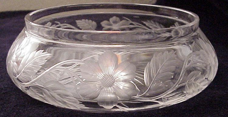 Superb Shreve Sterling & Floral Motif Cut Glass Jar Superb Shreve Sterling & Floral Motif Cut Glass Jar