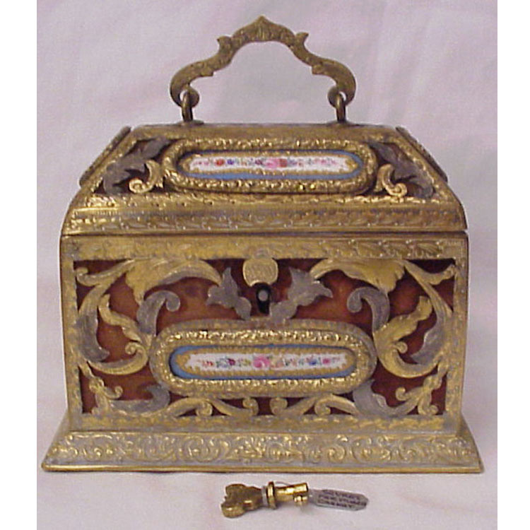 Sevres Perfume Casket With Key & Original Bottles Circa 1825 Sevres Perfume Casket With Key & Original Bottles Circa 1825