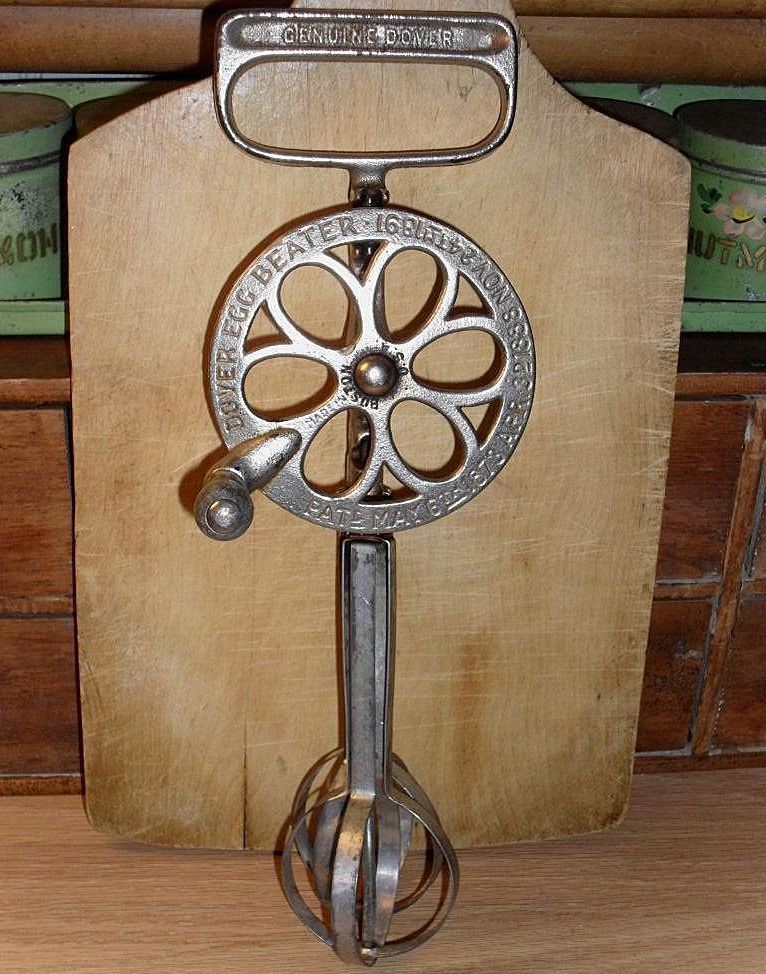 Nickel-Plated Cast Iron Dover D-Handle Egg Beater Nickel-Plated Cast Iron Dover D-Handle Egg Beater