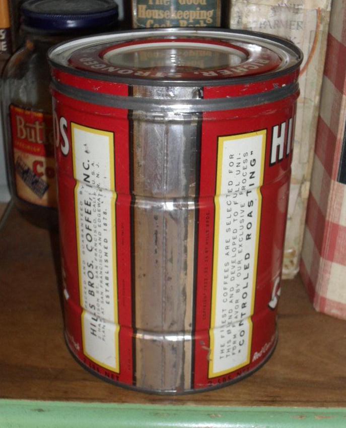 Hills Bros. Coffee Tin - c. 1920 2 lb. Keywind Hills Bros. Coffee Tin - c. 1920 2 lb. Keywind