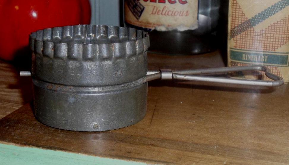 Tin Combination Cookie & Doughnut Cutter - c. 1920 Tin Combination Cookie & Doughnut Cutter - c. 1920