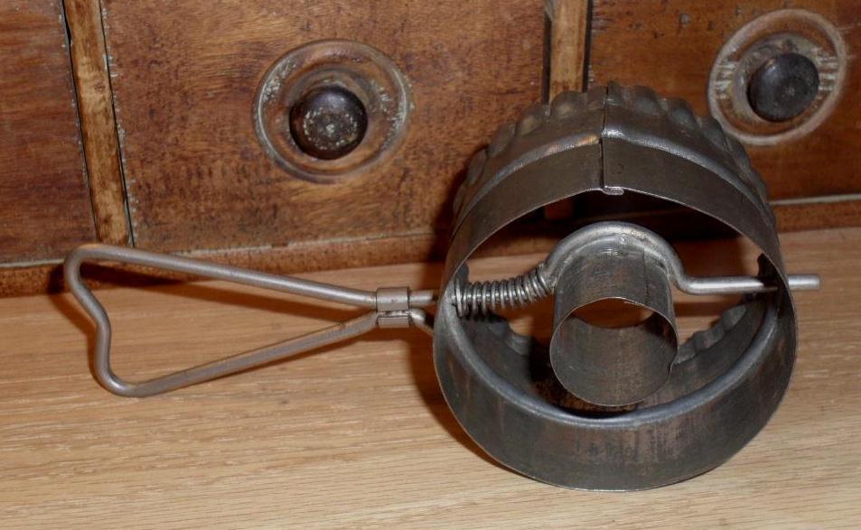 Tin Combination Cookie & Doughnut Cutter - c. 1920 Tin Combination Cookie & Doughnut Cutter - c. 1920