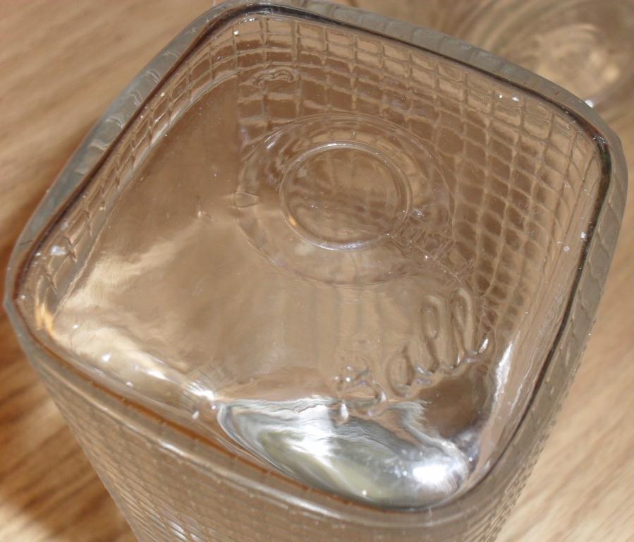 2 Glass Pantry Jars - Green Lids - Ball / Kerr 2 Glass Pantry Jars - Green Lids - Ball / Kerr