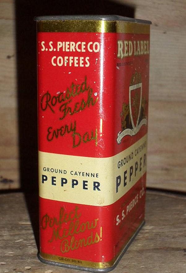S.S. Pierce Cayenne Pepper Spice Tin - Boston S.S. Pierce Cayenne Pepper Spice Tin - Boston