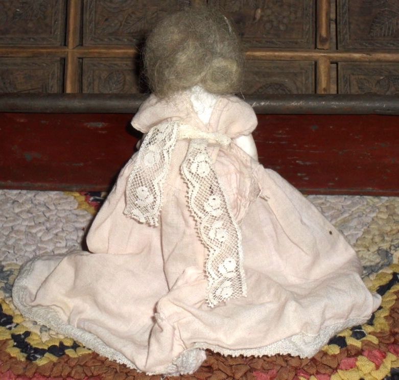 German All Bisque Doll with Pink Shoes German All Bisque Doll with Pink Shoes