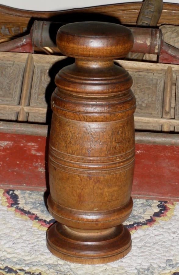 c. 1890 Wooden Spice Nutmeg Grinder / Grater c. 1890 Wooden Spice Nutmeg Grinder / Grater