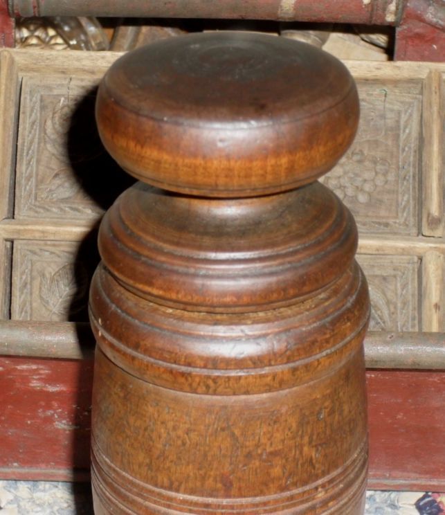 c. 1890 Wooden Spice Nutmeg Grinder / Grater c. 1890 Wooden Spice Nutmeg Grinder / Grater