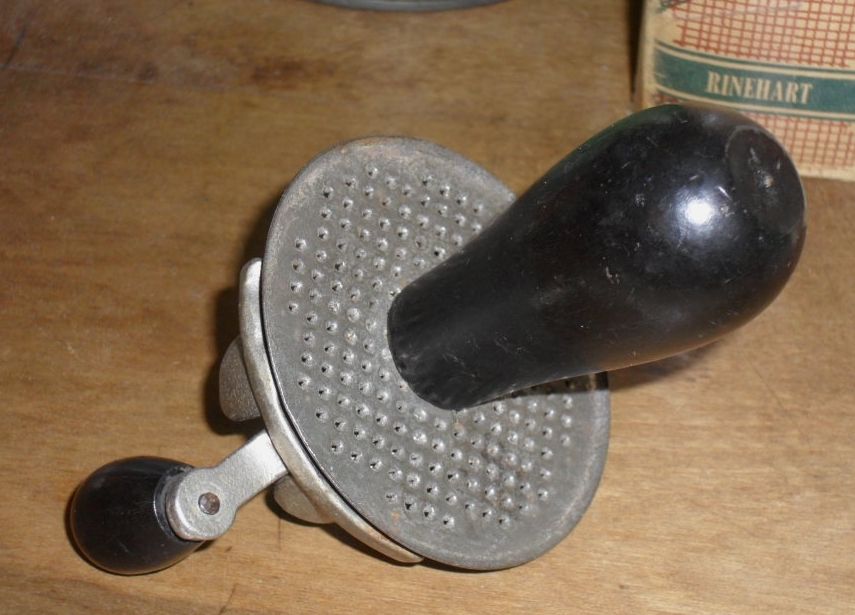 c. 1907 The Gem Tin and Cast Iron Nutmeg Grater c. 1907 The Gem Tin and Cast Iron Nutmeg Grater