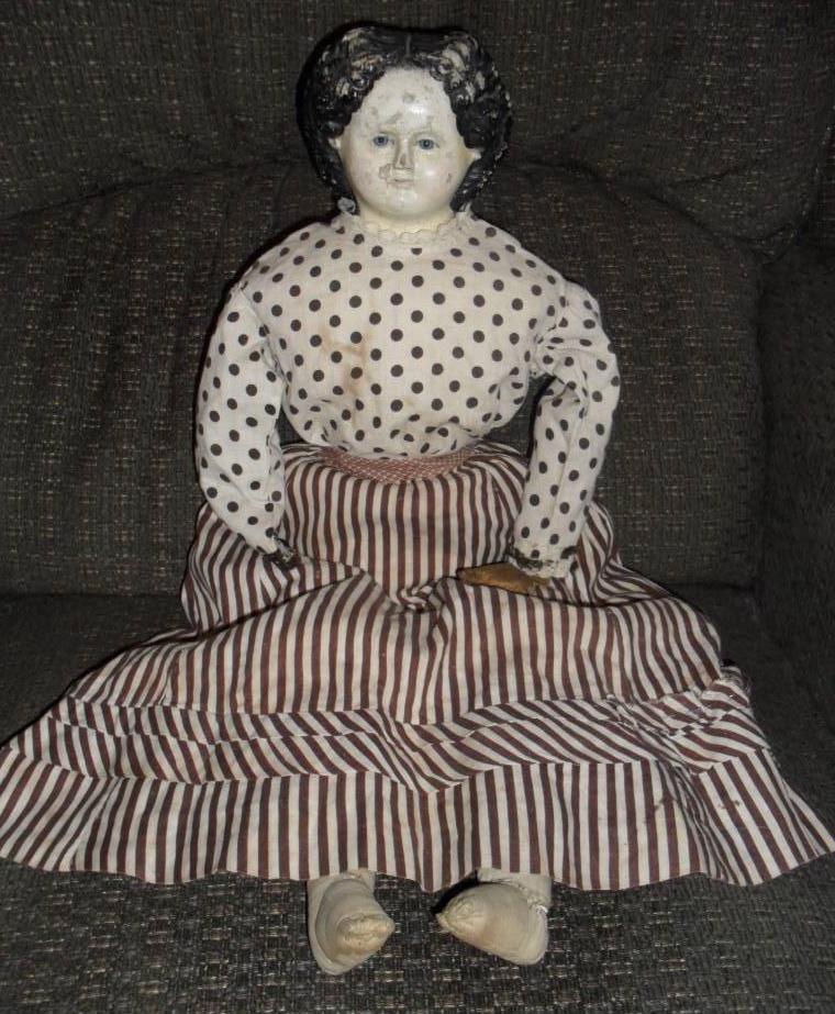 1858 Paper Mache Doll - Ludwig Greiner 1858 Paper Mache Doll - Ludwig Greiner