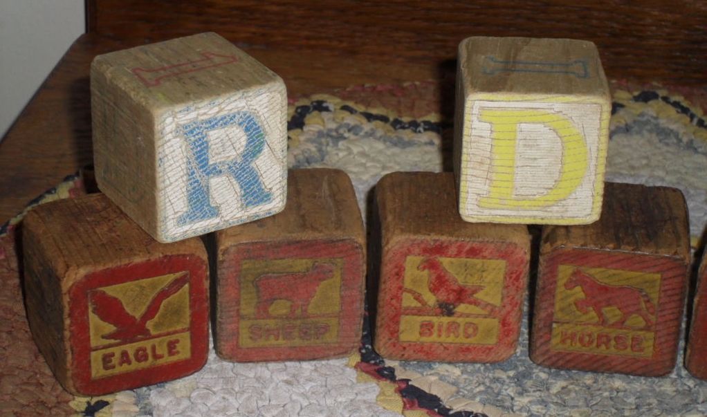 Child's Wooden Blocks - Group of 11 Child's Wooden Blocks - Group of 11